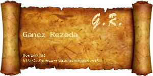 Gancz Rezeda névjegykártya